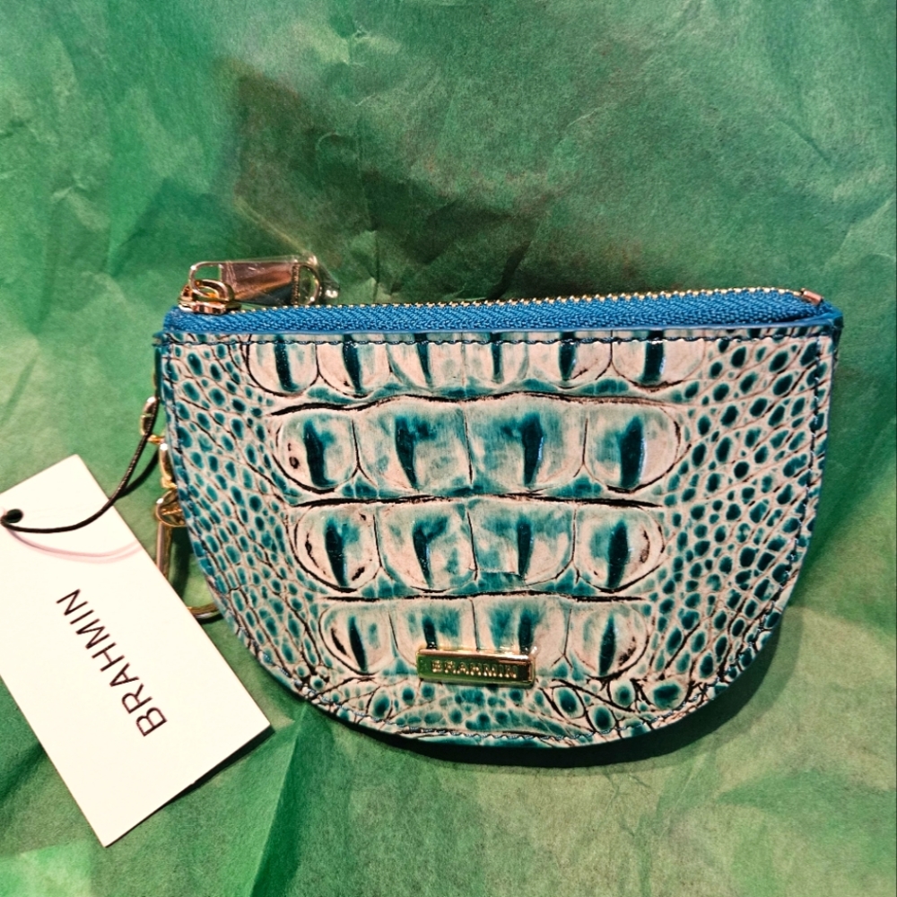 NWT Brahmin Blue Mineral Britt Coin Purse